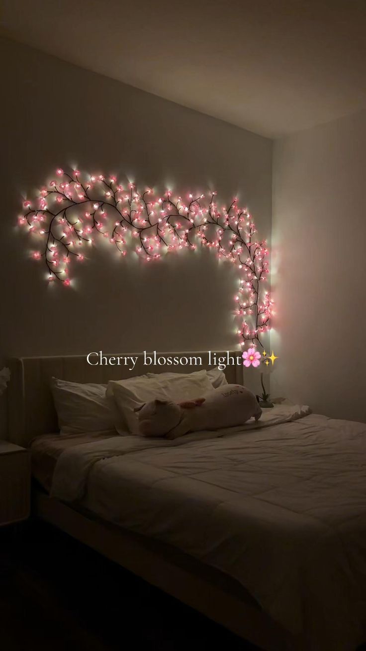 LED Cherry Blossom Branch Lights for Wall, Lighting Modes&Timer, Flexible DIY Indoor Decoration for Home