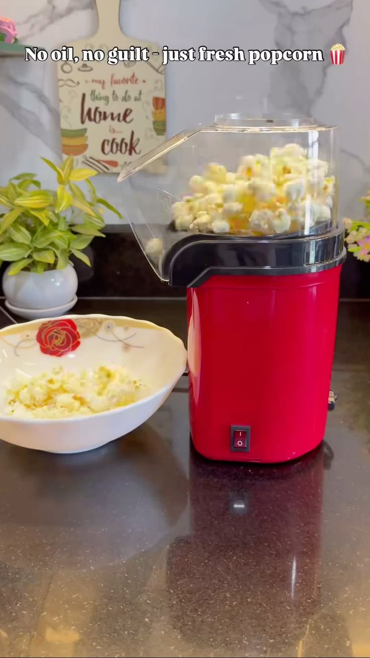 Popcorn Maker – Electric Popper Machine for Healthy, Fast Snacks, Easy to Use, Ideal for Home, Kids, Parties & Movie Nights- Multi-Colour