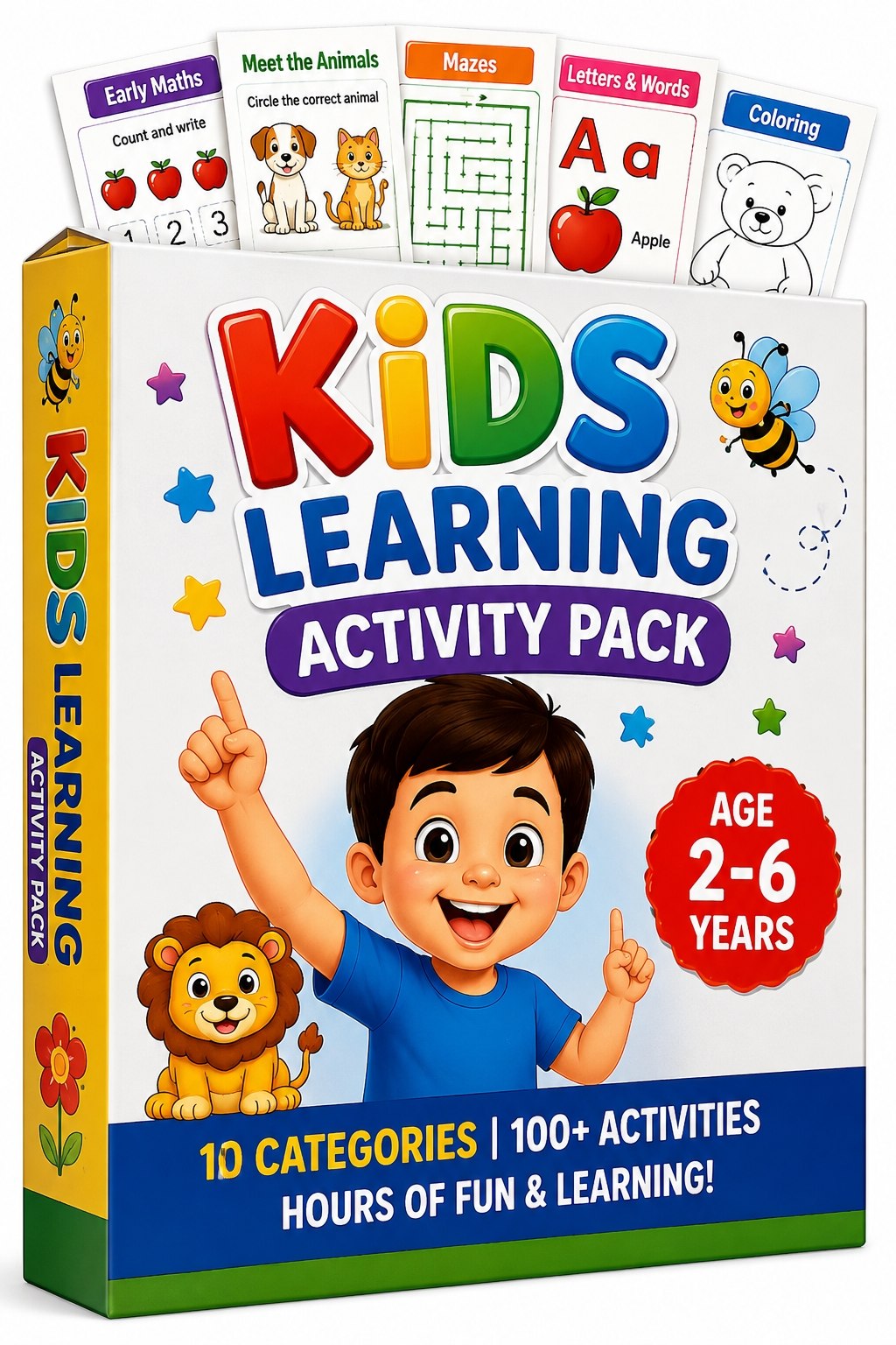 10-in-1 Kids Learning Activity Pack | 100+ Printable Activities for Ages 2–6 🎁 80% OFF — SAVE ₹400!