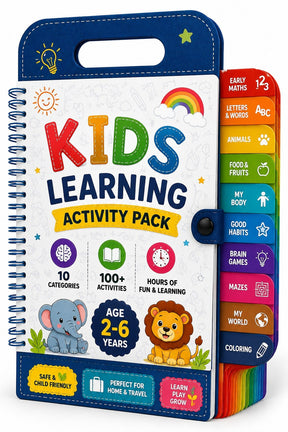 10-in-1 Kids Learning Activity Pack | 100+ Printable Activities for Ages 2–6 🎁 80% OFF — SAVE ₹400!